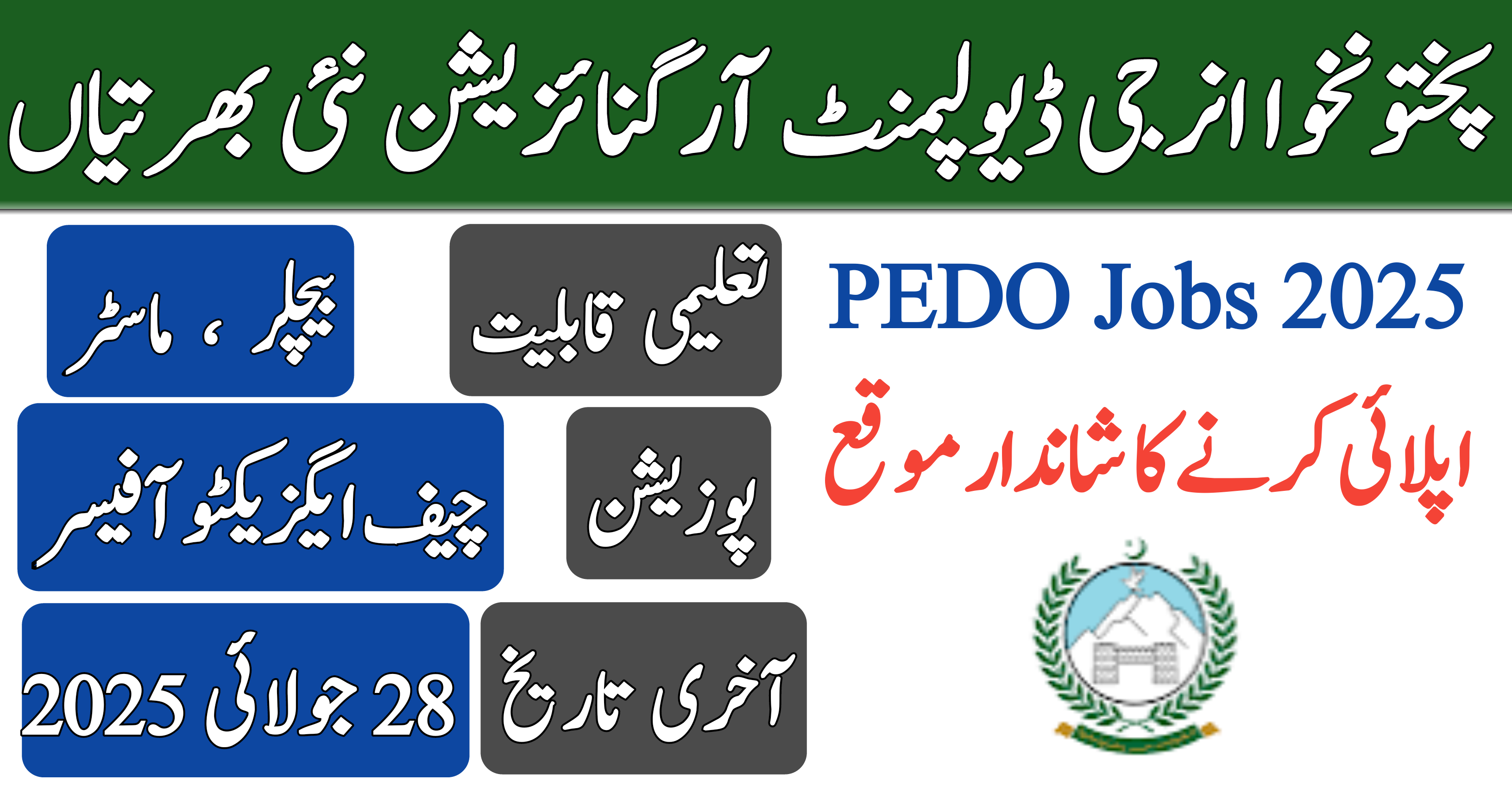 Pakhtunkhwa Energy Development Organization (PEDO) Jobs 2025 
