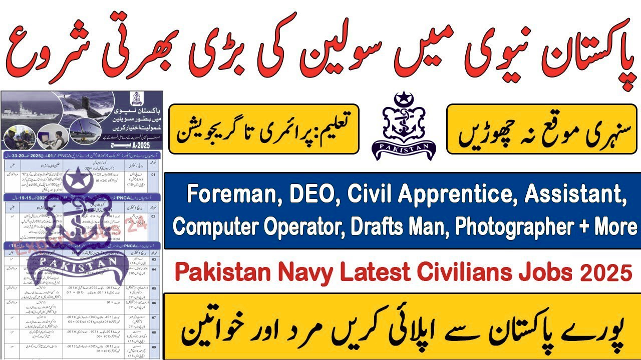 Pakistan Navy Civilian Jobs