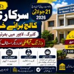 Government Graduate College for Women Gulberg Lahore Jobs 2026 Announced