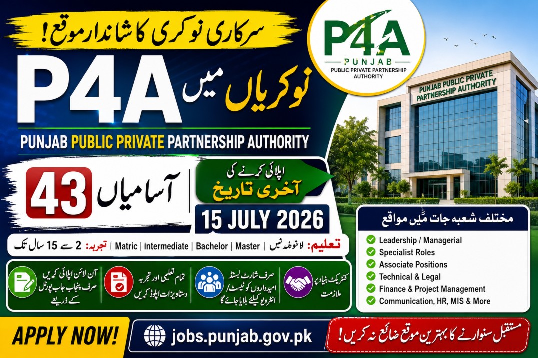 Today Punjab Public Private Partnership Authority Jobs 2026