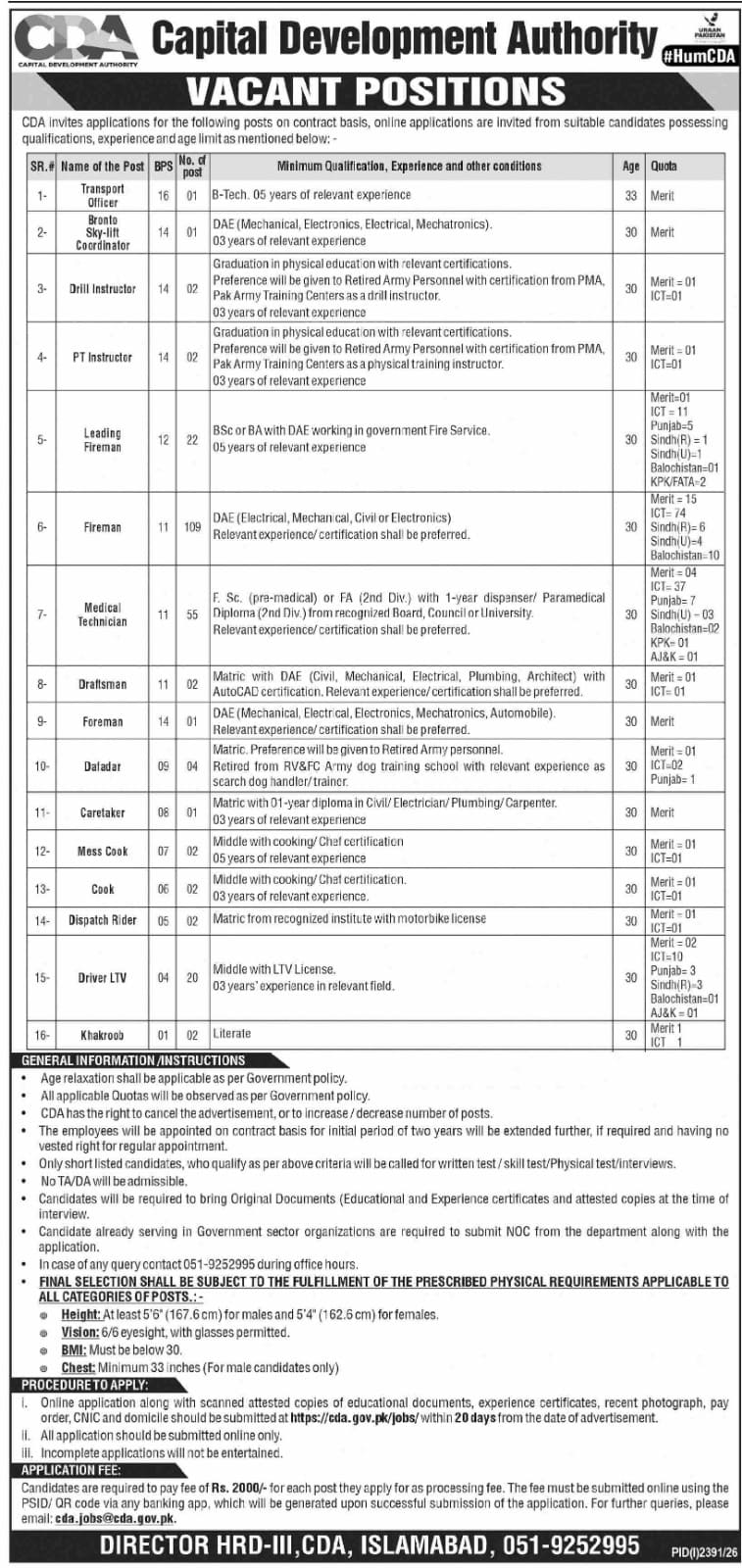 Capital Development Authority Jobs 2026