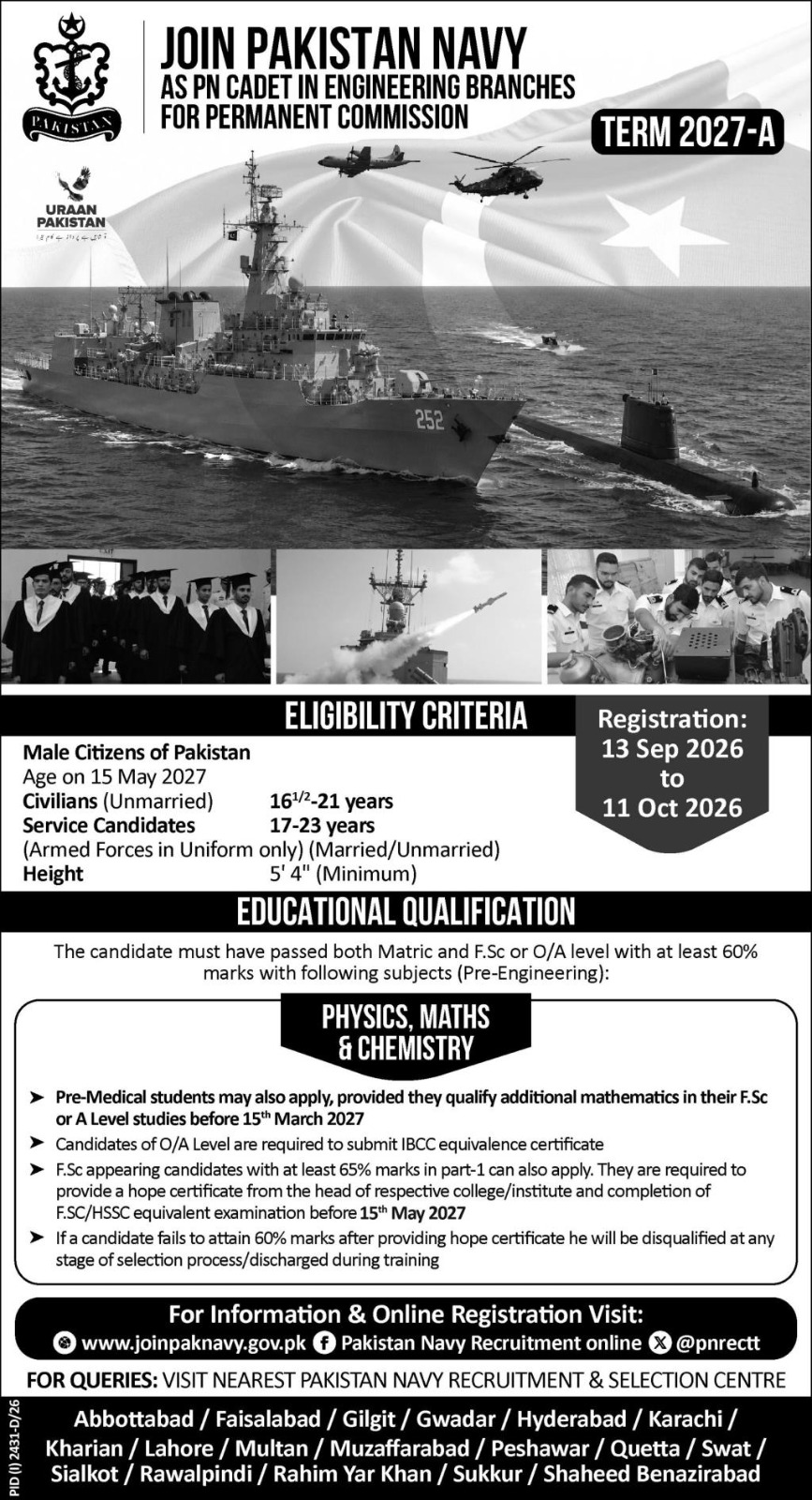 Pakistan Navy Jobs 2026