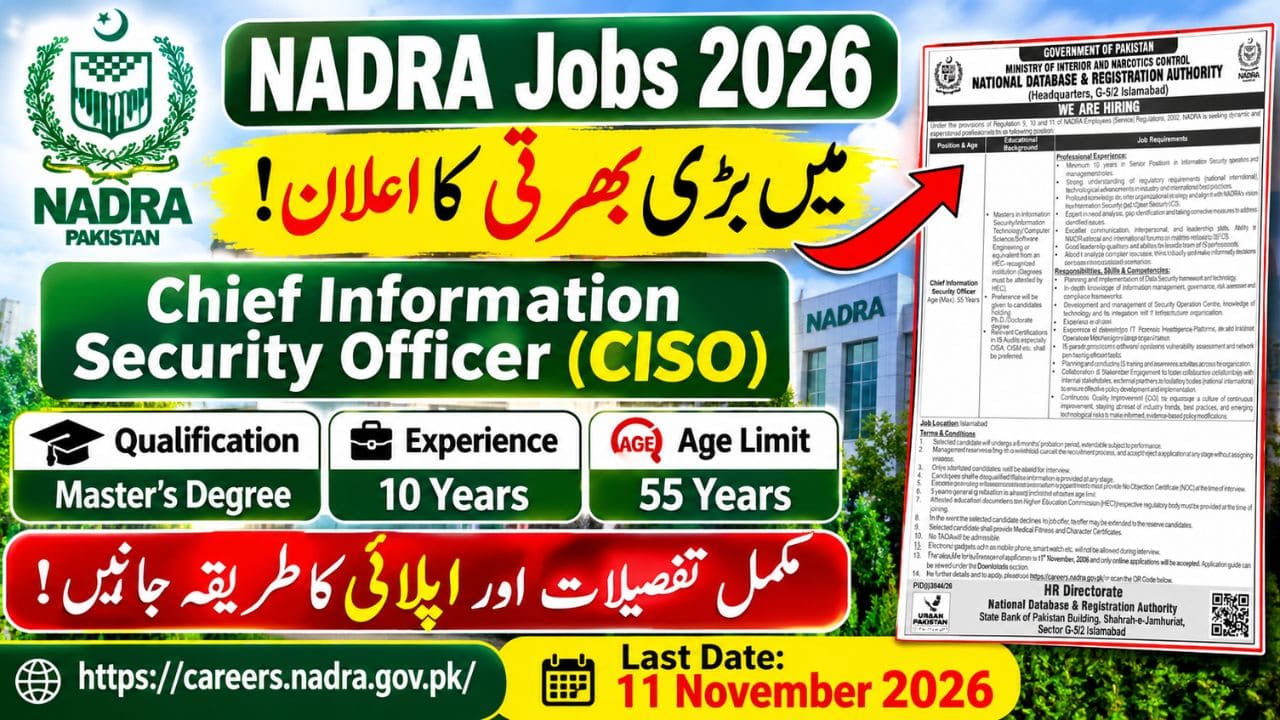 NADRA Jobs 2026