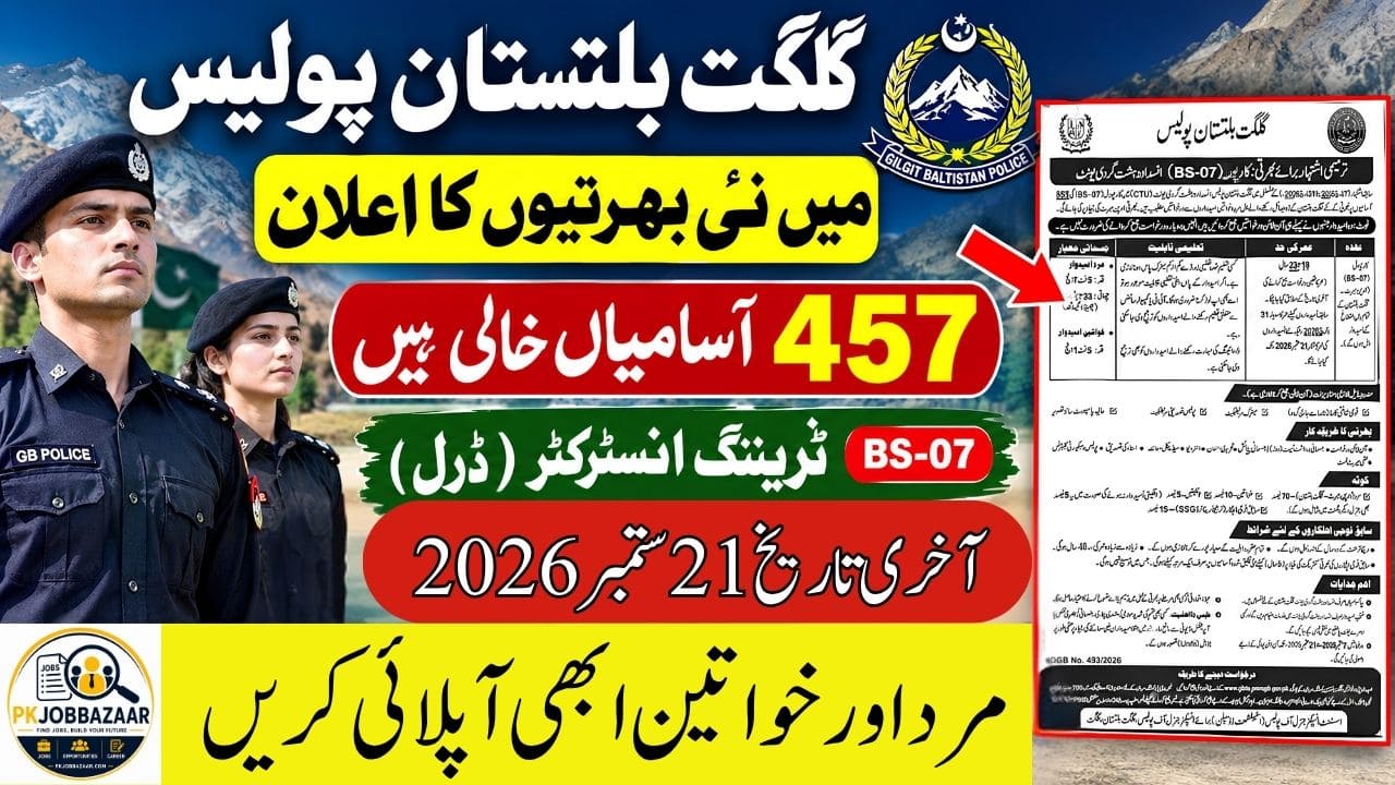 Gilgit Baltistan Police Jobs 2026